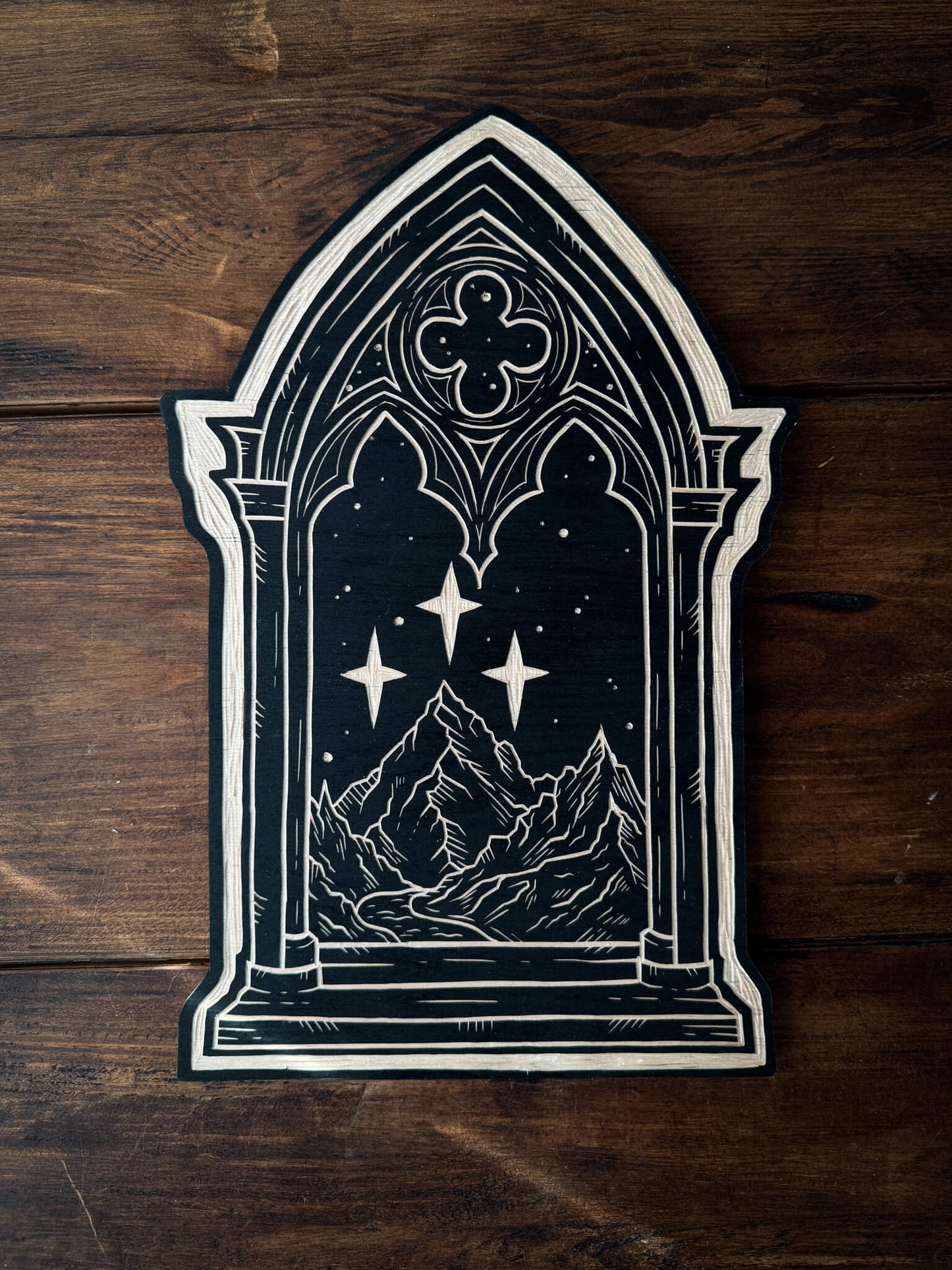 ACOTAR Window Woodcut