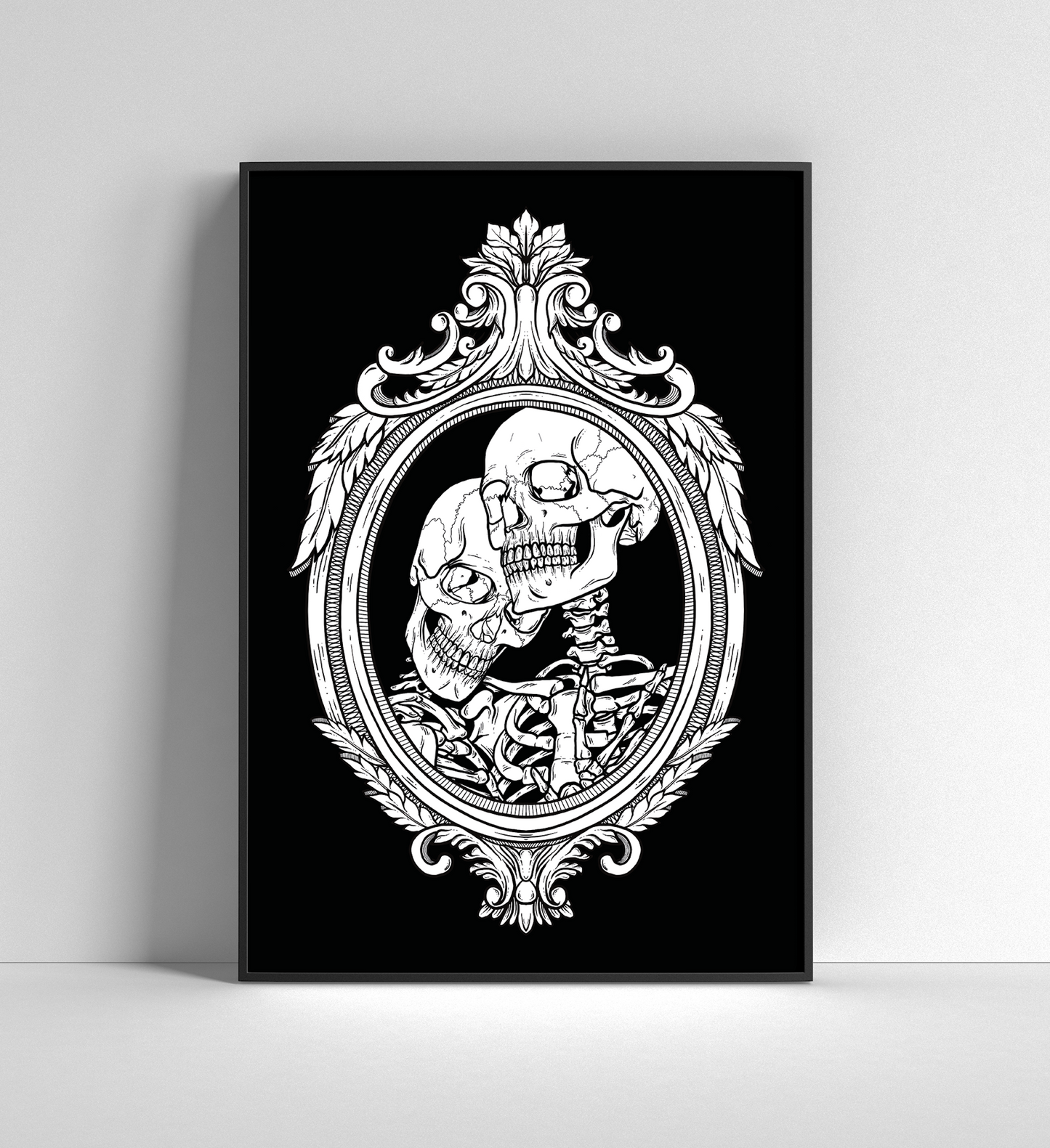 A3 + A4 Lovers Skeleton Frame Print