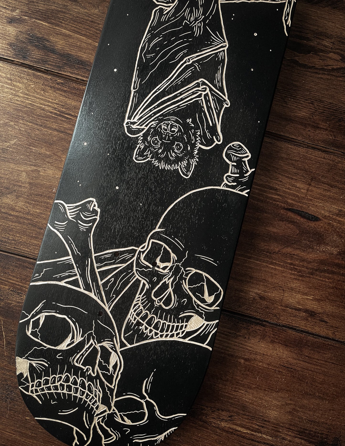 Bat in the Moonlight Skate Deck