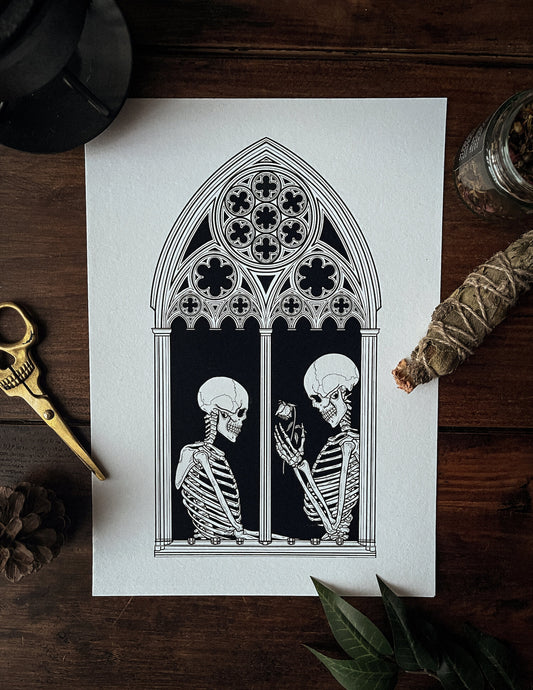 Gothic Window Print (A4)