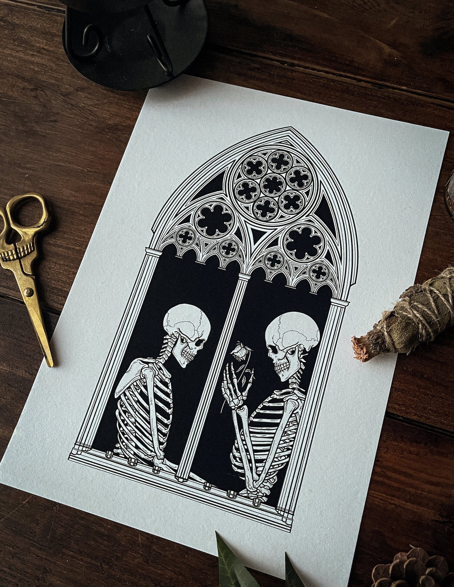 Gothic Window Print (A4)