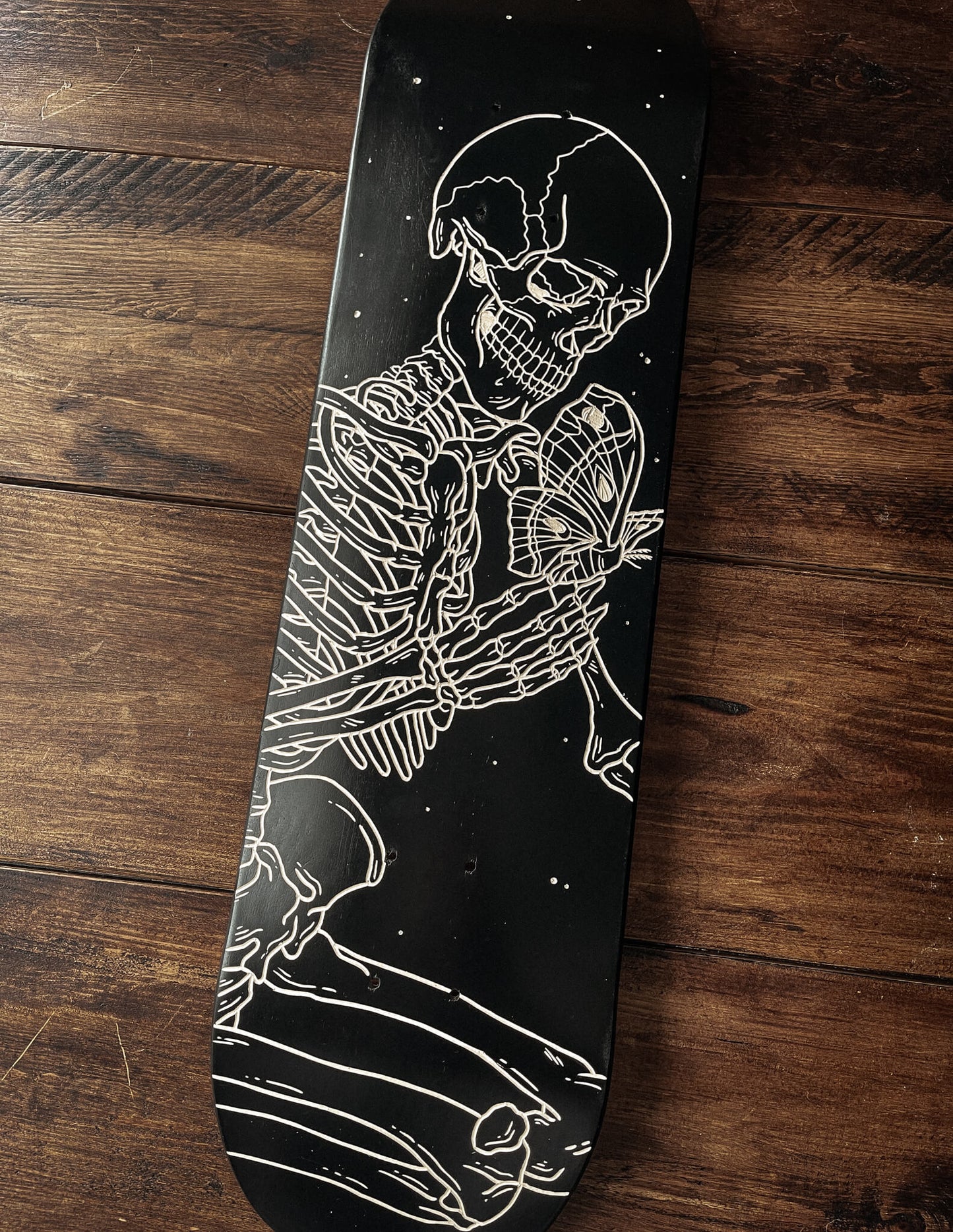 Moth skeleton Skate Deck