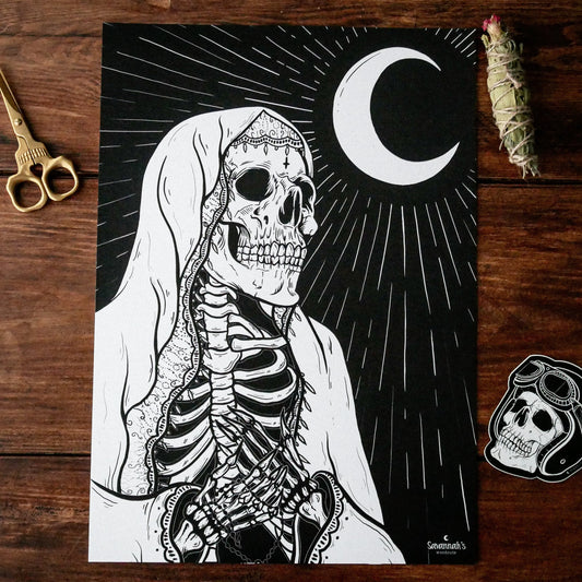 A4 + A3 Worship Skeleton Print