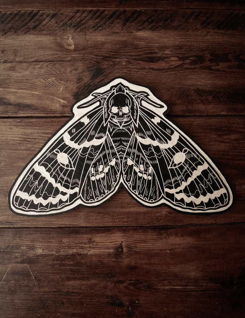 Large Death Moth Woodcut